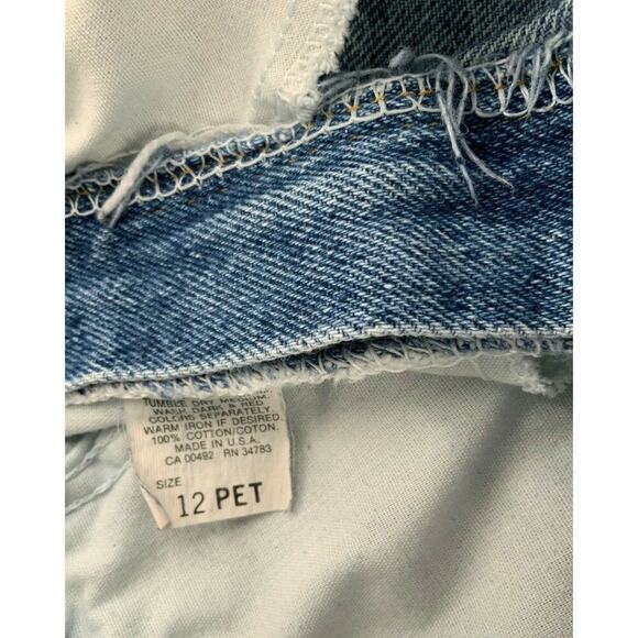 Vintage LEE Denim Jeans Womens Size 12P Tapered Leg High Rise Stonewash Blue - Picture 10 of 10